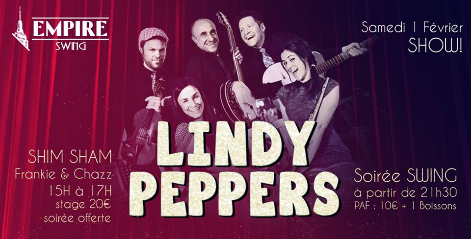 L'orchestre '' LINDY PEPPERS '' Samedi 01 Février - Salle EMPIRE BALLROOM
