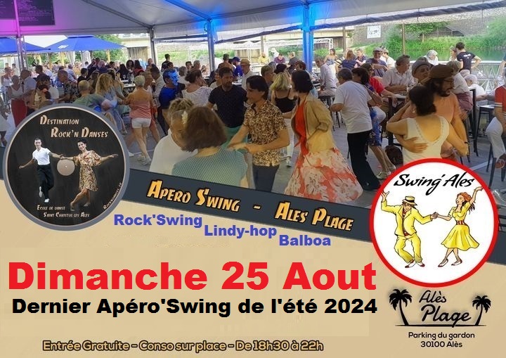 Dernier Apéro'Swing 25/08 - Ales plage Eté 2024